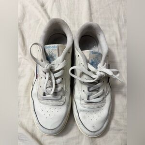 Reebok Classic White and Gray Sneakers
